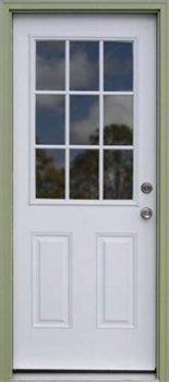 9-Lite Steel Door