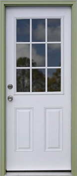 9-Lite Steel Door