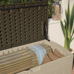 Large resin deck or patio storage box